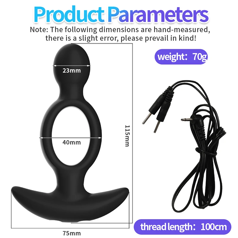 Electrosex Electrostimulator Anal Butt Plug Estim E-stim Hollow Core Buttplug Electro BDSM Anus Dilator Electric Shock Sex Toys