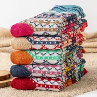 5 Pairs New Fashion Autumn and Winter Cute Colorful Women Warm Rabbit Wool Socks Thicken Cashmere Snow Women Socks 4