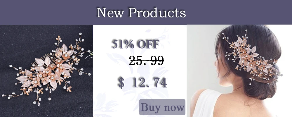 TOPQUEEN HP180 Luxury Bridal Hair Comb Gold Wedding Hair Clip Pearl Wedding Hair Accessories Hair Vine With Comb for Brides