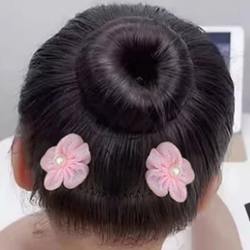 100 Stück Perlengarn-Blumenapplikationen zum Selbermachen, Brautkleidung, Dekor, Basteln, künstliche Blumen mit künstlichen Perlenflicken, Nähzubehör – Detail 2
