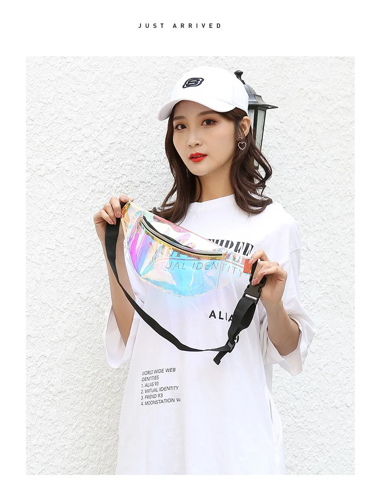 Taille Tasche Persönlichkeit Dazzling Laser Fanny Pack Wasserdicht Mode Holographische Brust Tasche Cross-Body Tasche Verschluss Geldbörse – Detail 12