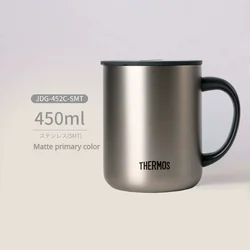Insulated Stainless Steel Leakproof Coffee & Milk Mug with Handle, 450ml Capacity, BPA - Free - 450ml (JDG452C - SM(Silver))