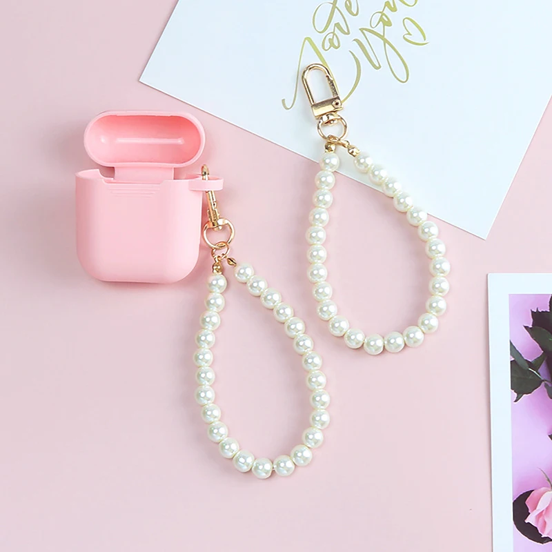 Perlen Perlen Legierung Schlüssel anhänger für Frauen neue minimalist ische Auto tasche Bluetooth Headset Schlüssel ringe Anhänger Schmuck Zubehör – Detail 3