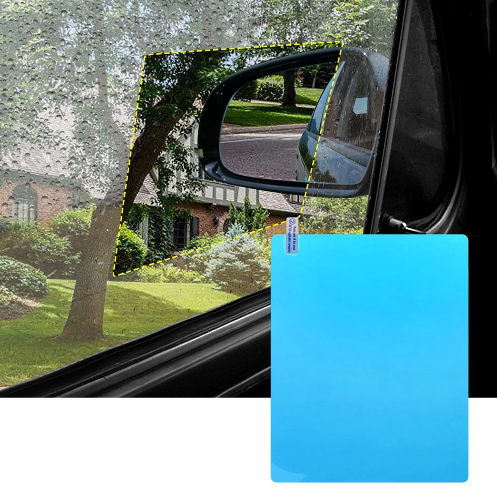 4pcs Rainproof Car Side Mirror Window Films Clear Waterproof Anti Fog Stickers