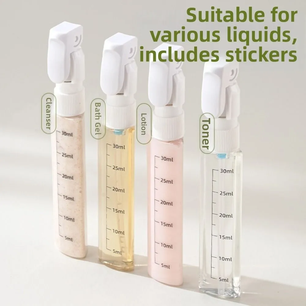 4 in 1 Travel Refillable Bottles Set Reusable 40ml Pump Lotion Bottles Detachable Portable Empty Bottle Kit Shower Gel