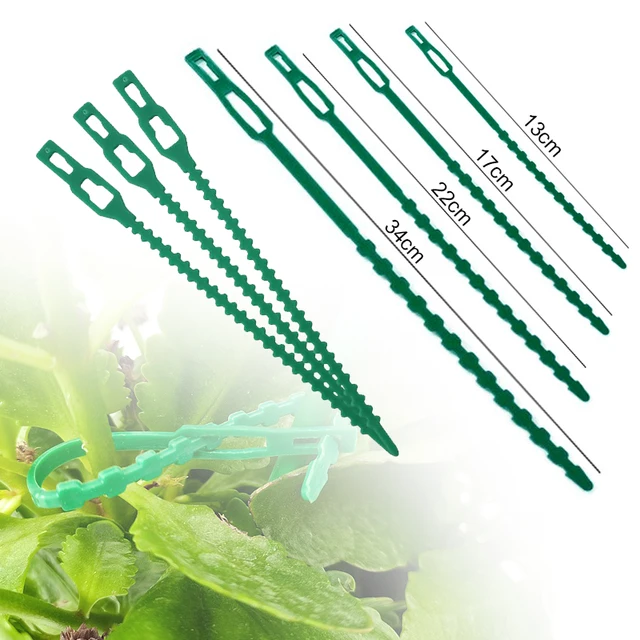 10-100pc Adjustable Plant Ties Flexible Garden Plant Ties Green Multi-Function Sturdy Garden Plant Twist Tie Plastic Garden Ties 3