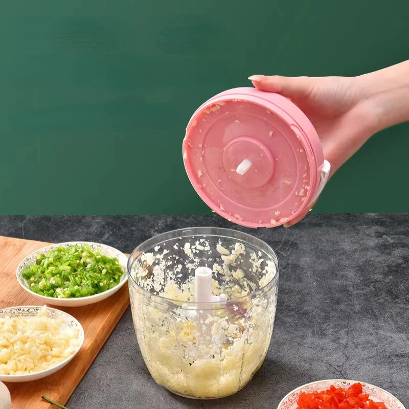 Multi-function Garlic Grinding Chopper 900ML Manual Garlic Masher Food Vegetables Cutter Meat Grinders Kitchen Cooking Gadgets