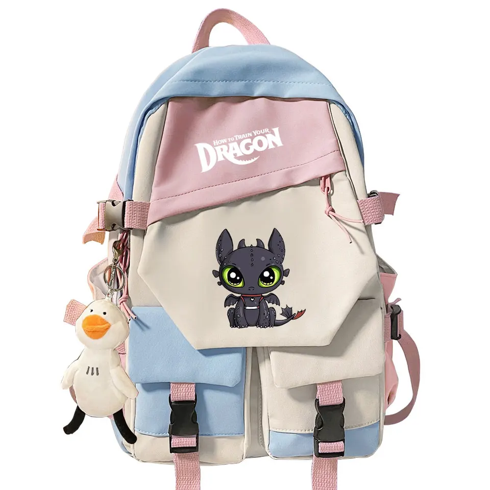 Dragon Backpack With Lunch & Pencil Case, 16 Inch Cute Dragon Themed Bookbag