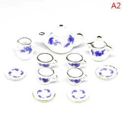 Miniature Dollhouse Ceramic Tea Set - 12-Piece Decorative Accessory Collection (Style5 A2)