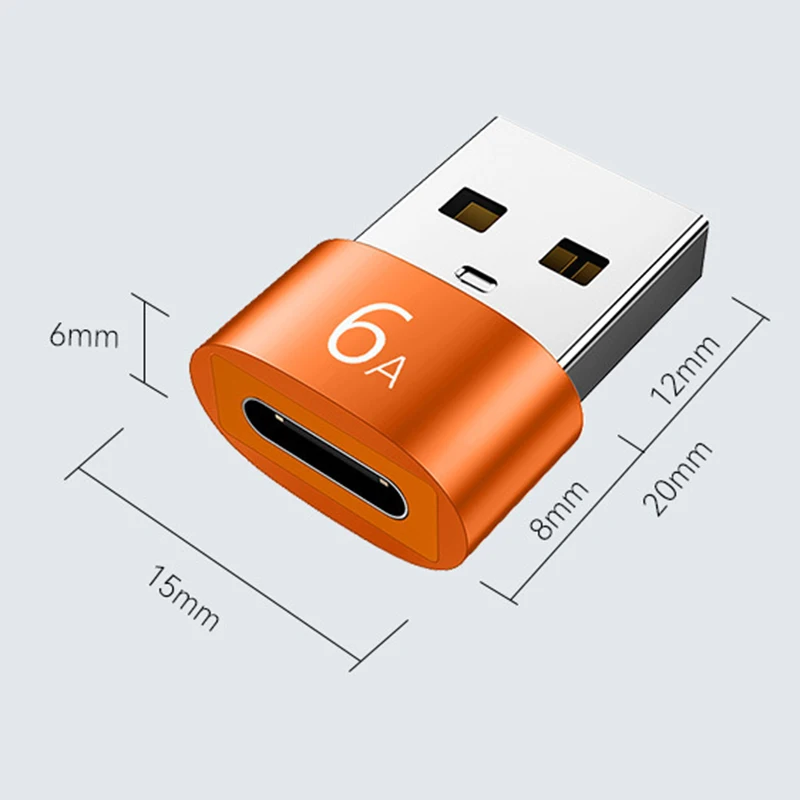 Adaptador OTG 6A tipo C a USB 3,0, convertidor USB C hembra a USB macho para MacBook Pro, Samsung S20, Xiaomi, Huawei, USBC, conector OTG