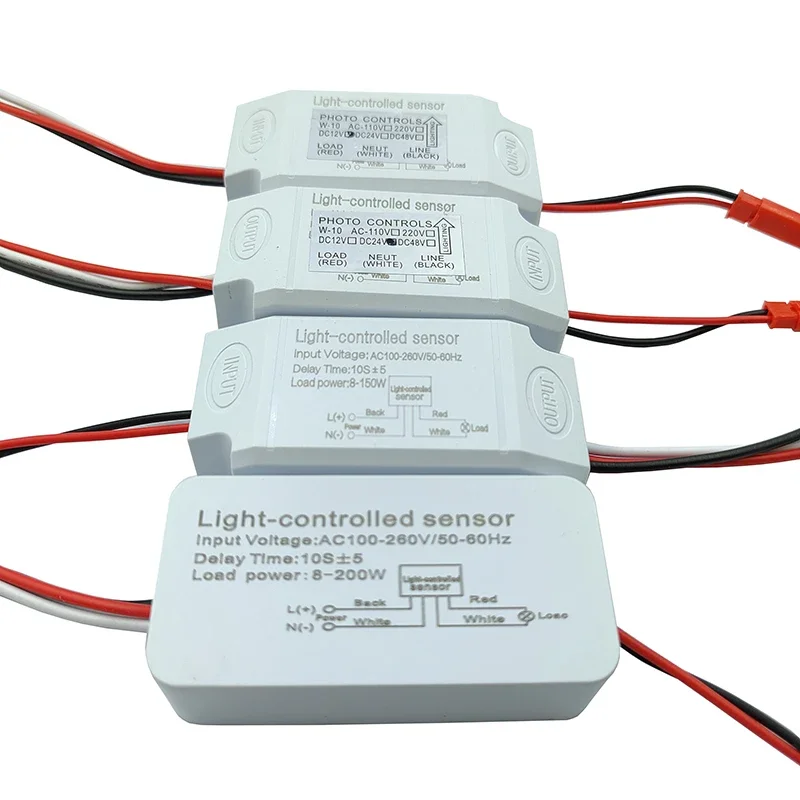 Smart Mini Outdoor Light Controller Compatible AC 110-260V to DC 12V/24V with Time Delay Function and Rain & Lightning