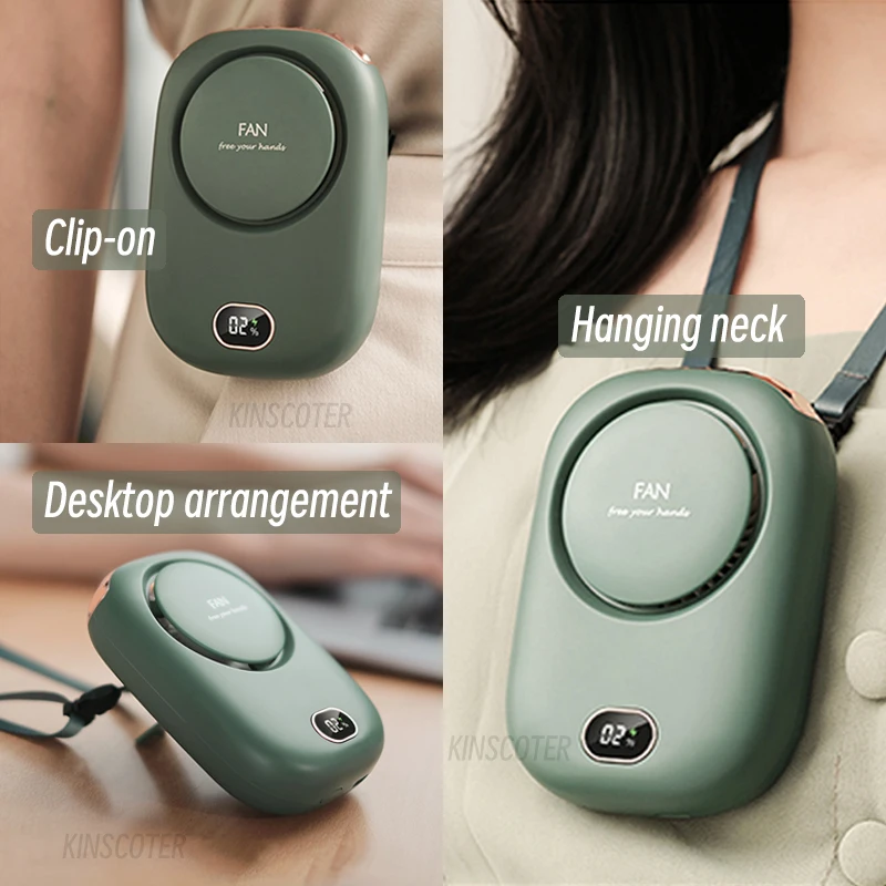 Portable Hanging Neck Fan Mini Cooling Waist Fans Bladeless USB Rechargeable Sports Cooler Fan For Outdoor Sports Travel BEST SELLERS