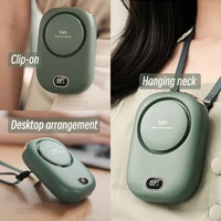 Ventilateur portable à suspendre au cou, mini ventilateur de refroidissement pour la taille, sans pales, rechargeable par USB, ventilateur de sport 1800mAh pour les activités sportives en plein air et les voyages 5