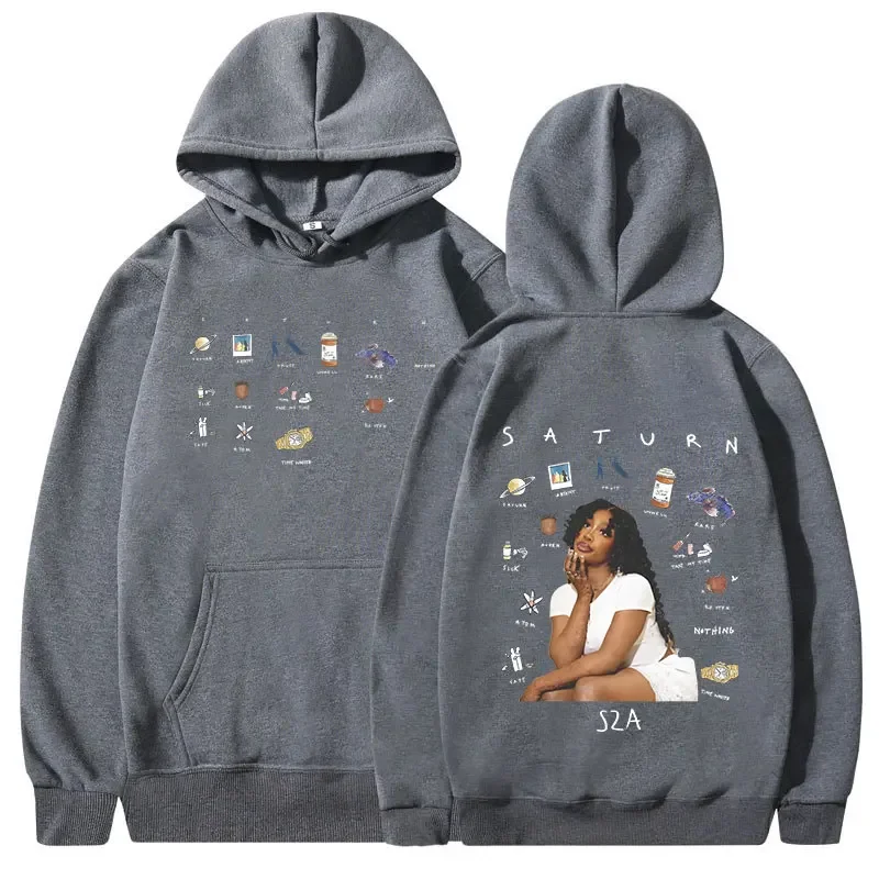 SZA Music Saturn Hoodies Men Women Clothes Harajuku Aesthetic Pullovers Fashion Hip Hop Long Sleeve Sweatshirts Fans Gift zip up hoodie,sweatshirt jacket,fleece hoodies,print hoodies