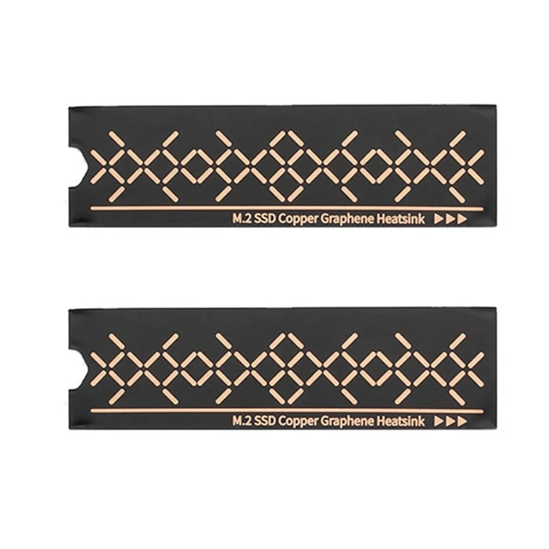 2Pcs M.2 SSD 방열판 구리 방열판 정밀 열 전도성 급속 냉각 NVMe 구리 방열판