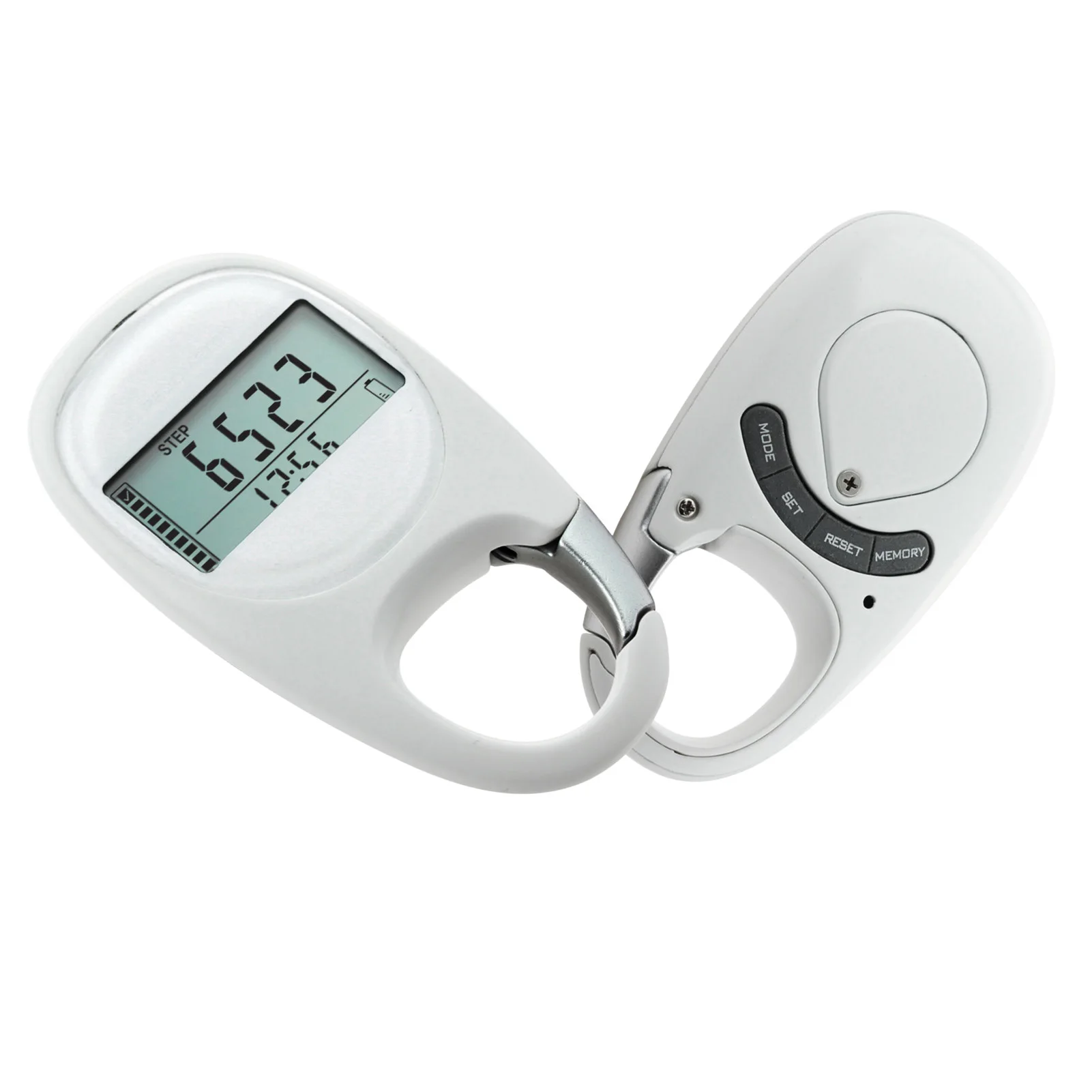 3D Induction Walking Pedometer Portable Carabiner Step Counter Simple Operation Accurate Step Calorie 3d pedometer