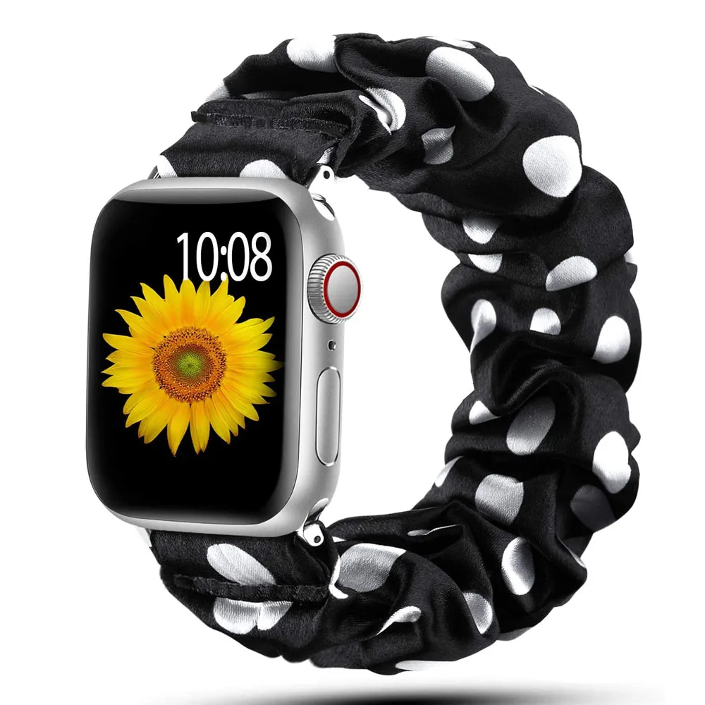 Leopard Print Elastic Nylon Watch Strap Bracelet