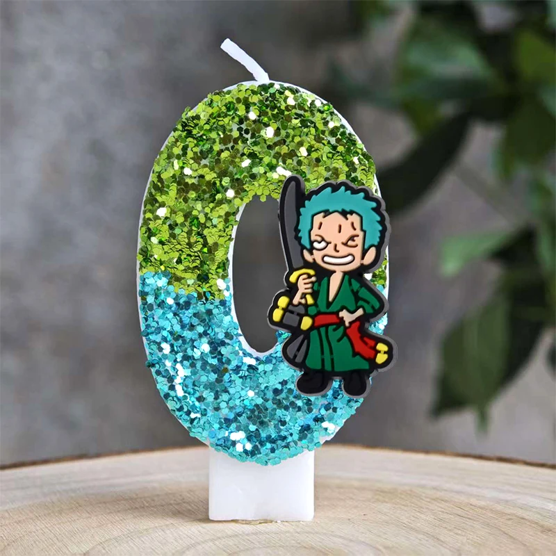 Niedliche One Piece Themen-Luffy-Kerze Nummer 0-9 Geburtstagstortenkerzen Dekorationen Geburtstagsparty Tortendekoration Babyparty Geschenk – Detail 12