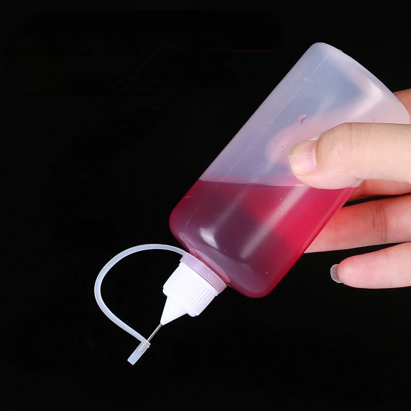 Needle Tip Glue Bottle Squeeze Plastic Bottle Dispensing Needle Sealing Cap Liquid Flux Dispenser Applicator 1Pcs