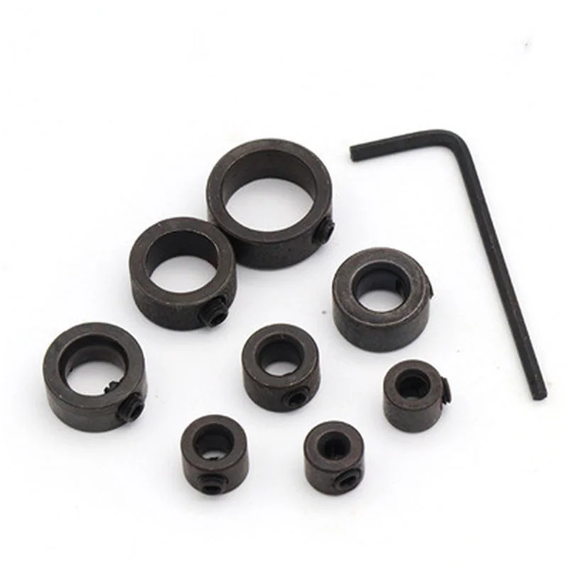 

8pcs 3-16mm Woodworking Depth Stop Collars Ring Positioner Locator Wood Drill Bit 608 Zz Bearing Passador De Slide Screw Gun