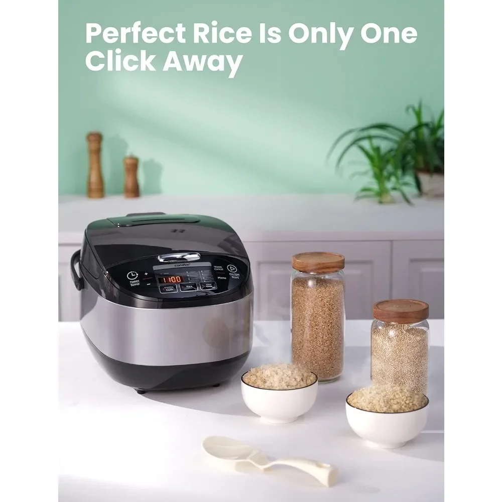 Rice Cooker, Japanese Large Cooker with Fuzzy Logic Technology, 11 Presets, 10 Cup Uncooked/20 Cooked