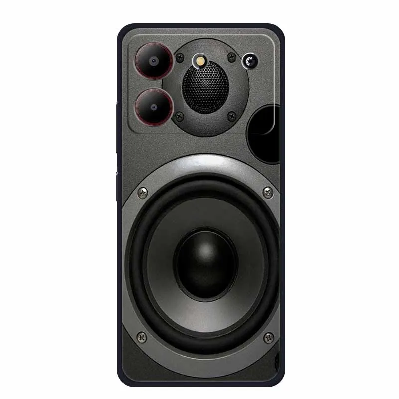 Sleek Black Silicone Soft Back Cover Case