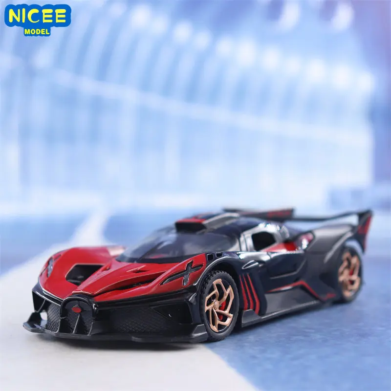 

1:32 Bugatti Bolide High Simulation Diecast Metal Alloy Model car Sound Light Pull Back Collection Kids Toy Gifts A605