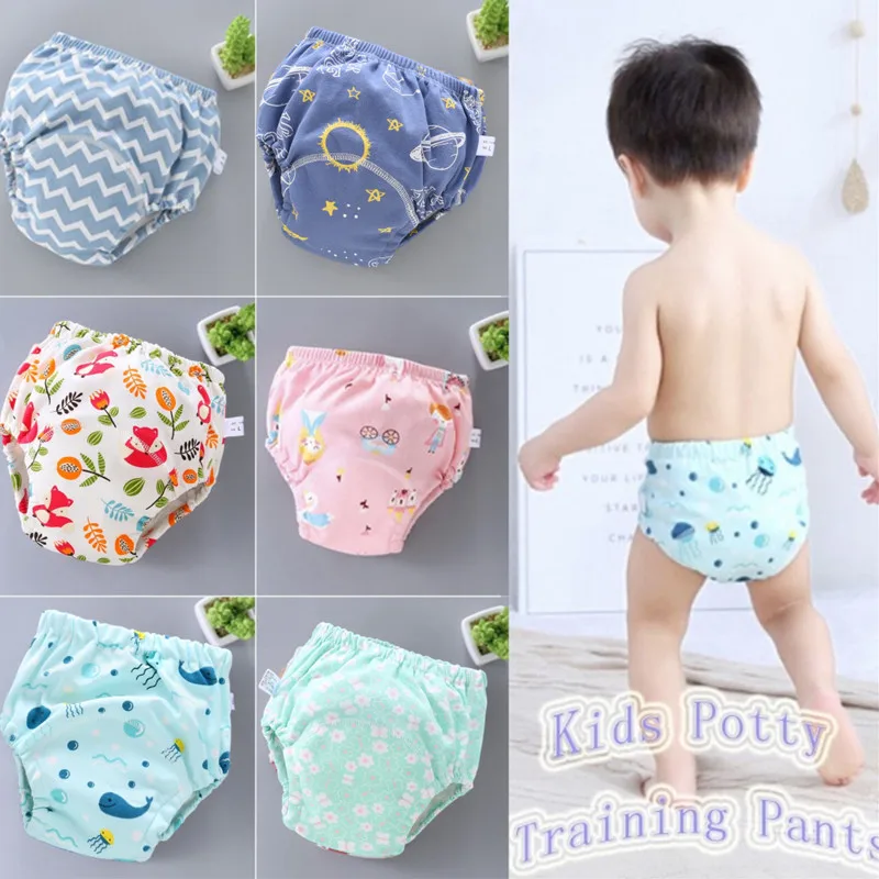 

Baby Cloth Diaper Nappy Washable Toddler Girl Boys Waterproof Cotton Training Pants Underwear Reusable Nappies