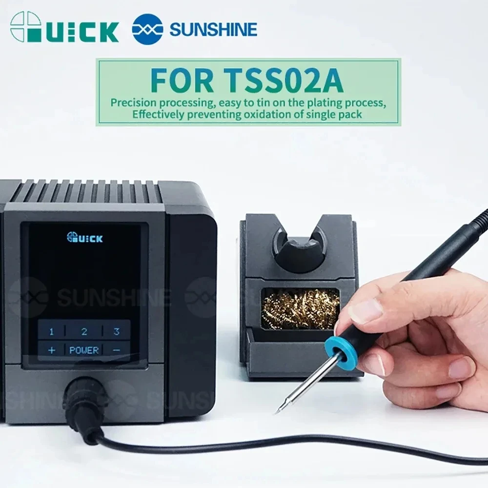 기존 QUICK TS1200A 팁 TSS02-I TSS02-SK TSS02-J TSS02 T12 iPhone iPad 보드 수리 도구 용 납땜 인두 무연 팁