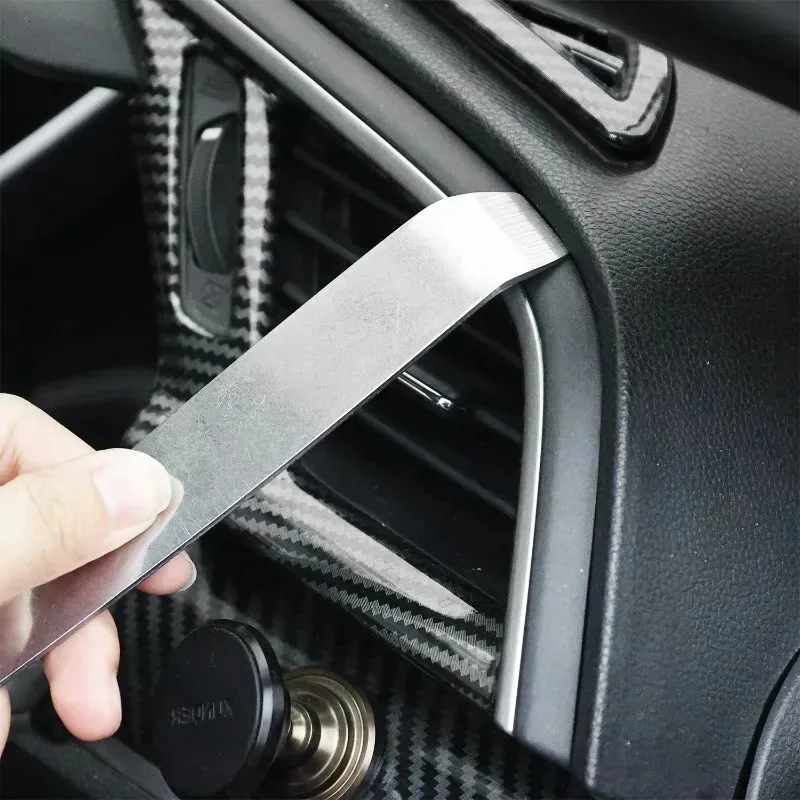 Stainless Steel Car Clip Pry Tool Scratch-Free Auto Trim Removal Tool Set Dashboard Door Panel Fastener Disassembly Car Repair