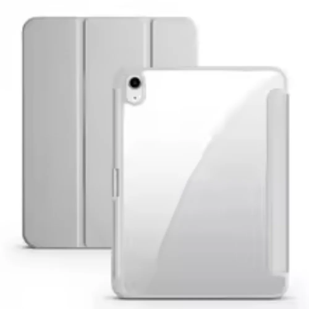 Acrylic Clear Back iPad Case with Tri-Fold Stand & Pencil Holder
