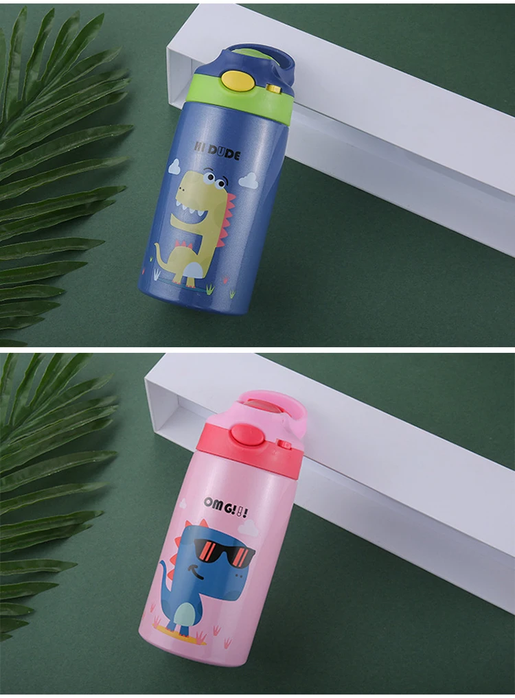 Gourde Sonic Aluminium Pour Enfant – 600 Ml, Avec Paille Et Sangle, Rose, Idéale Pour L'école