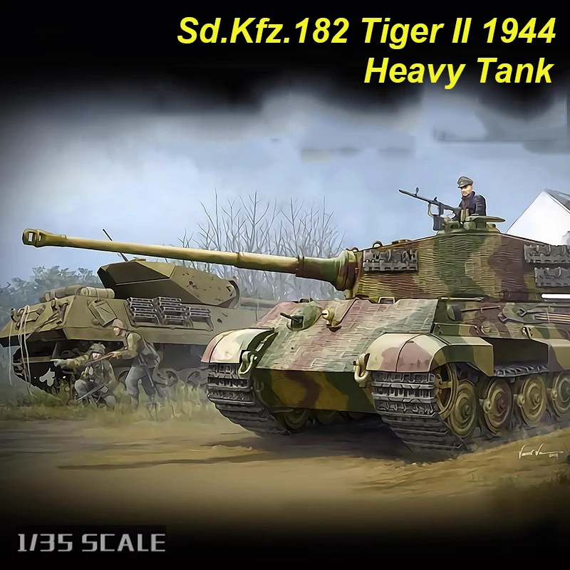 

Built-up Tank Model Pz.Kpfw.VI Sd.Kfz.182 Tiger King Heavy Tank 1944