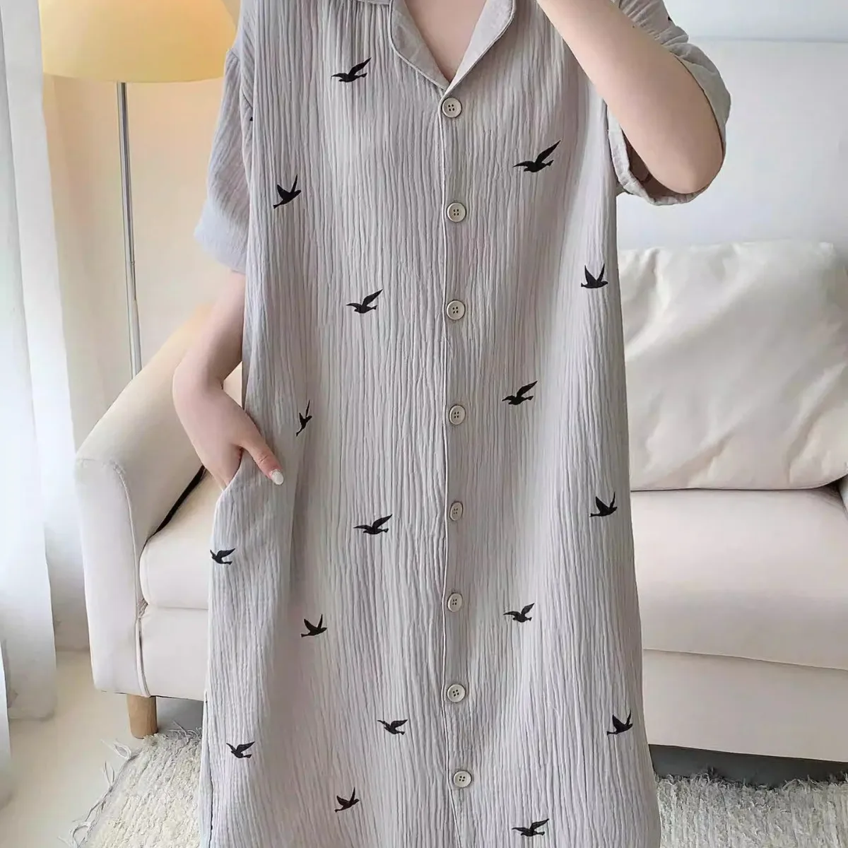 صيف جديد المرأة بسيطة عالية الجودة الشعور بالطباعة...