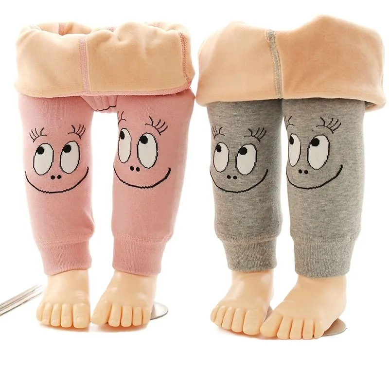 

Baby Pants 0-24M Boys Girl Leggings Cartoon High Waist Kids Clothing Korea Tights Warm Cartoon Pattern Newborn Infant Trousers