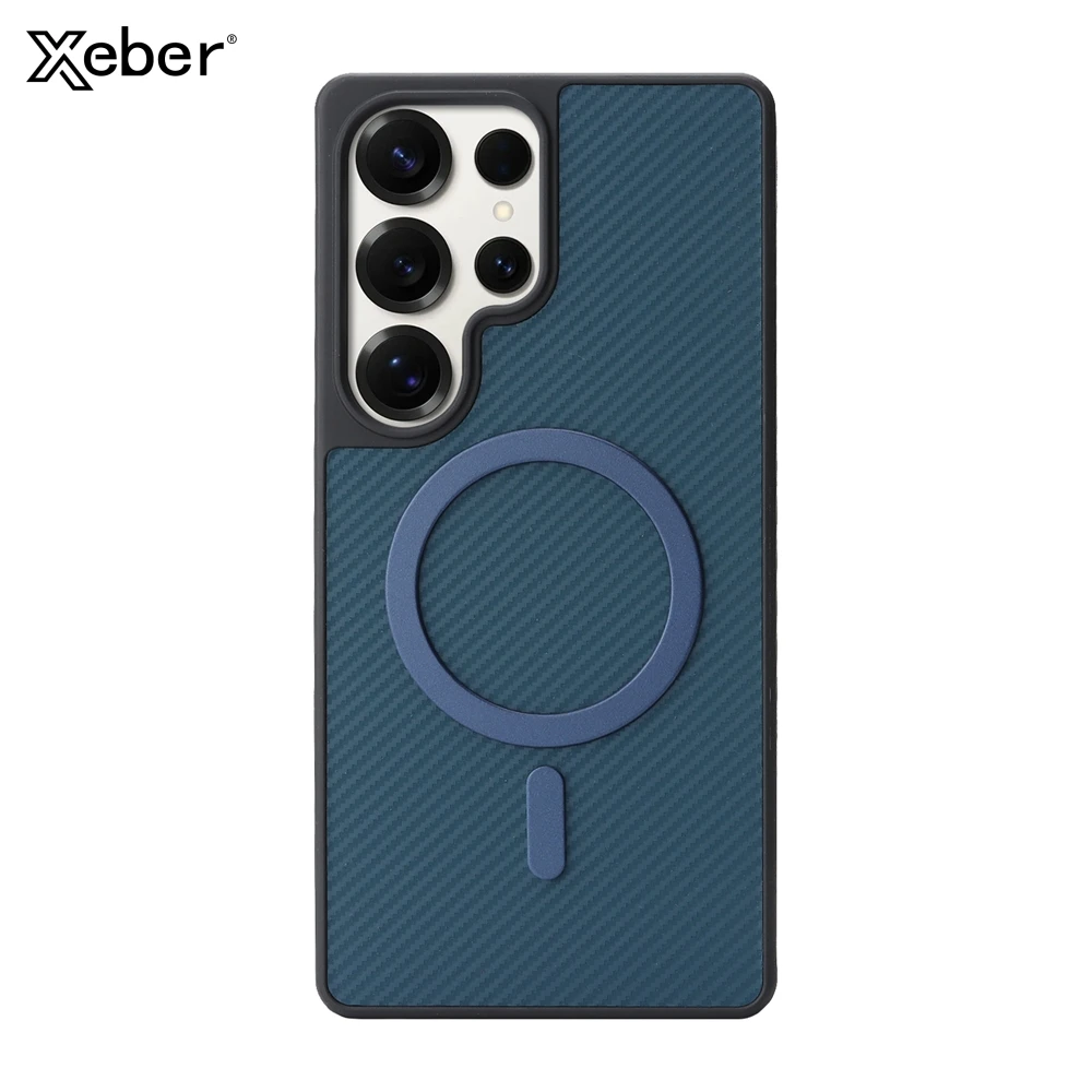 Luxury Ultra-Thin Carbon Fiber Leather Magnetic Case Cover
