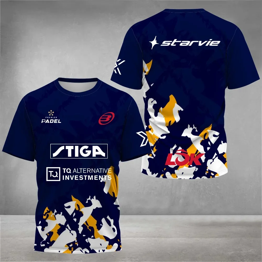 Padel Jersey Breathable Quick Drying Tennis Short Sleeve T-shirt Men Sports Fitness Top Loose Sweatwicking Casual Shirt t shirts downhill jerseys