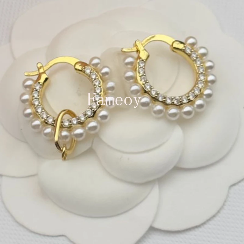 2024 Fashion New Round Cut Crystal Inlaid Pendant Women's Earrings