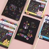 4 Books Rainbow Scratch Paper Art Notebooks Scratch Note Pads Rainbow Black Scratch Off Note Sheet for Boys Girls Birthday Gift 1