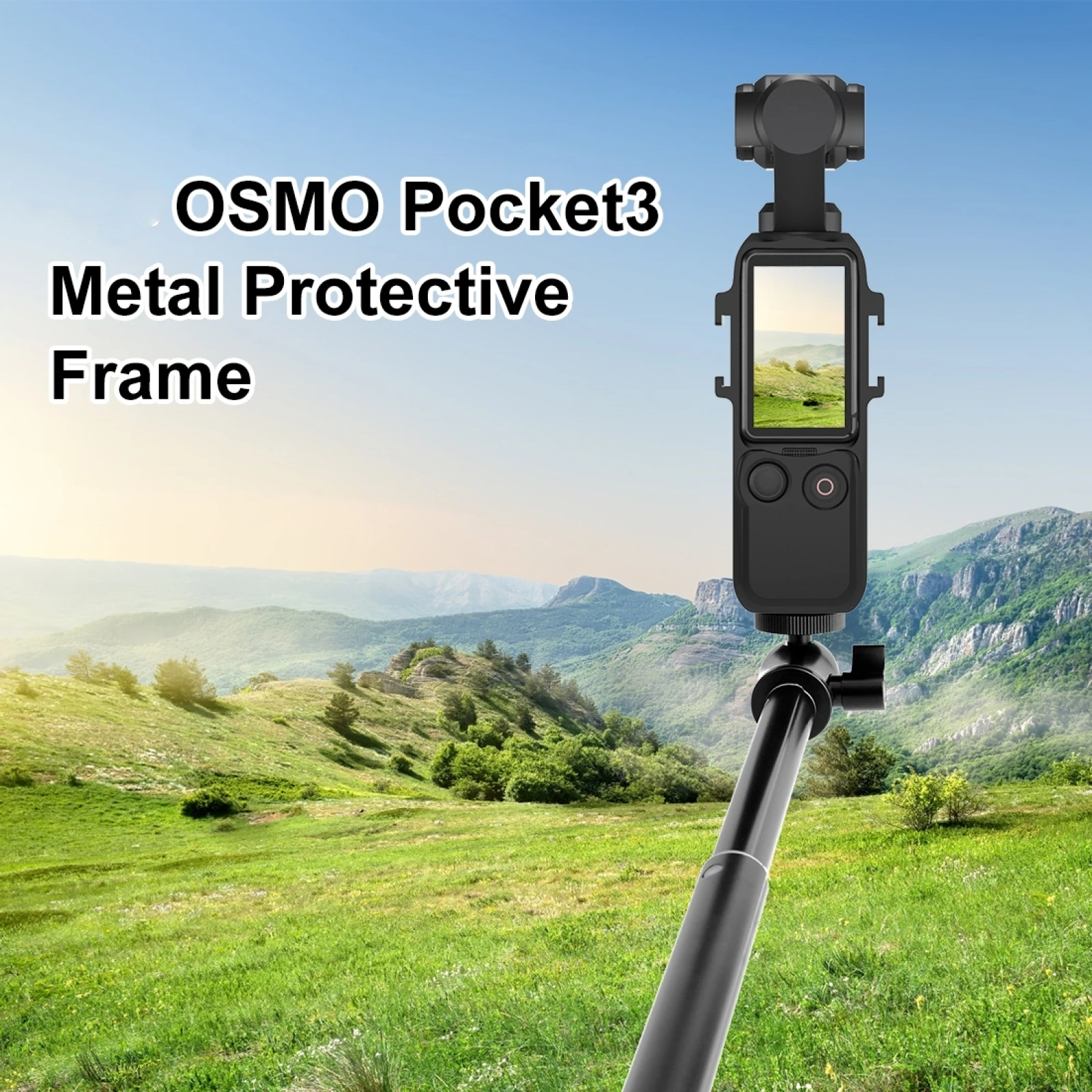 

Для камеры DJI OSMO Pocket3 металлическая защитная рамка с 2 портами для холодного башмака