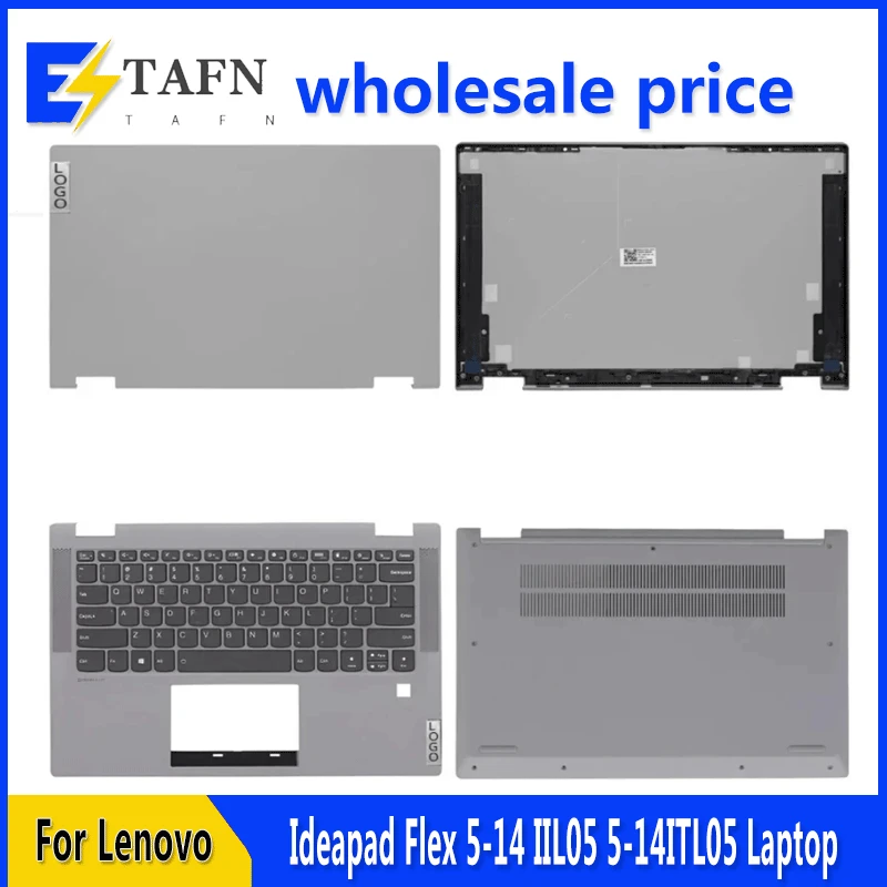 Nuovo Per Lenovo Ideapad Flex 5-14 Iil05 5-14Itl05 Laptop Lcd Cover Posteriore Cornice Anteriore Superiore Poggiapolsi Inferiore Cerniere Per Tastiera