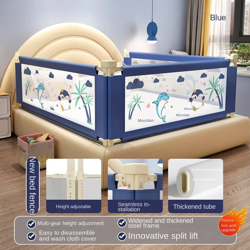 Factory direct of children and babies vertical lifting, three sided household anti drop protective fence
