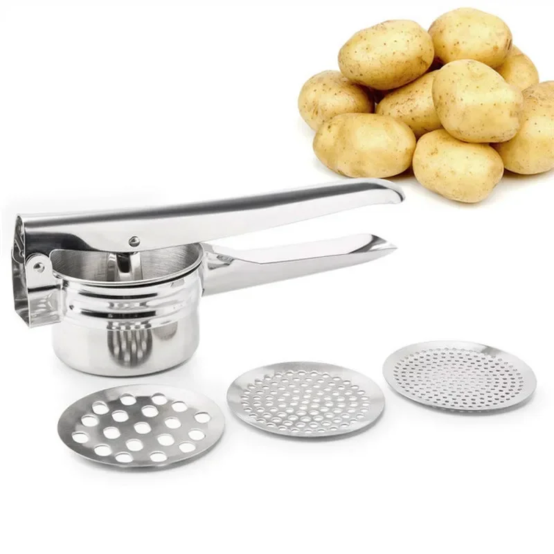 Stainless Steel Potato Machine for Potato Fruit Vegetable Juicer Presser Potato Mashers Ricers Kitchen Cooking Tools