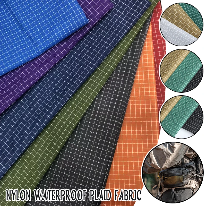 90x150cm Zelt Wasserdichter Karostoff Nylon Ultraleichtes Outdoor-Rucksackmaterial DIY Gridstop Karostoff Zubehör – Detail 1