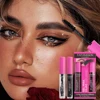 3 Colors Natural Liquid Dyeing Eyebrow Cream Waterproof Long Lasting Non-smudge Mascara Tint Makeup Cosmetic Brow Enhancer Cream 2