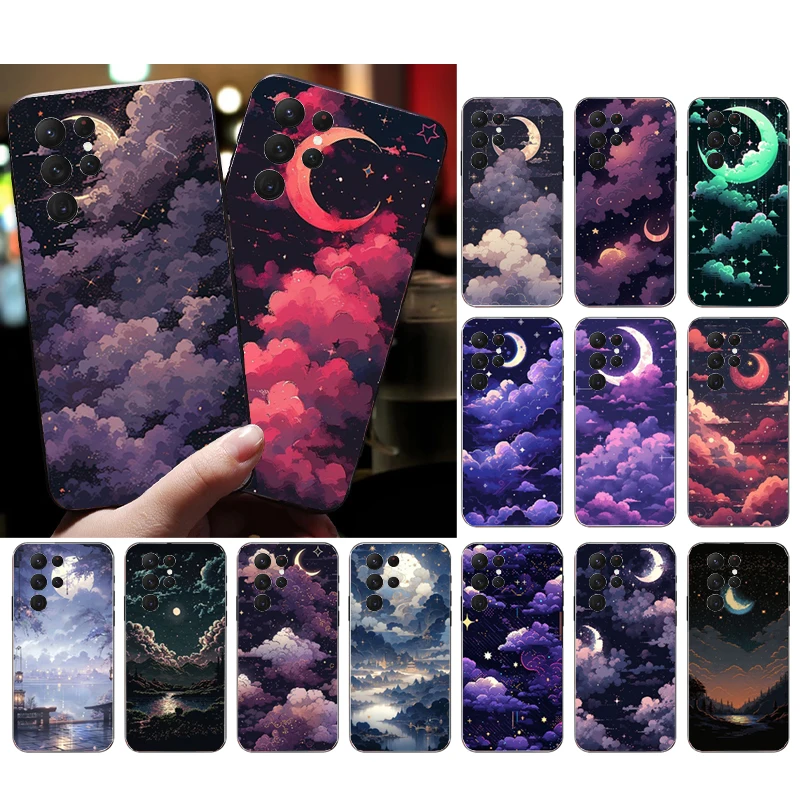 

Star Moon Cloud Phone Case For Samsung A52S A21S A33 A23 A13 A14 A32 A52 A53 A54 A51 A71 M51