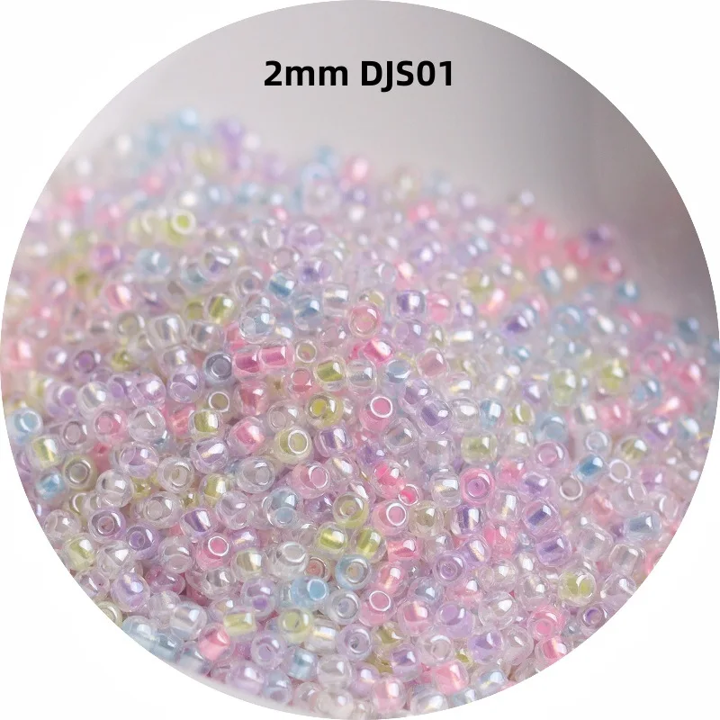 2mm 울트라 엑설런트 오로라 유니콘 글래스 라이스 비즈 수제 DIY 위빙 링 비즈 재료