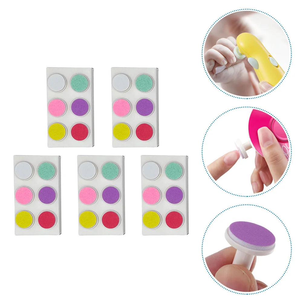 

30 Pcs Electric Nail File Grinder Grinding Head Infant Accessory Dropshipping Tool Trimming Care Baby