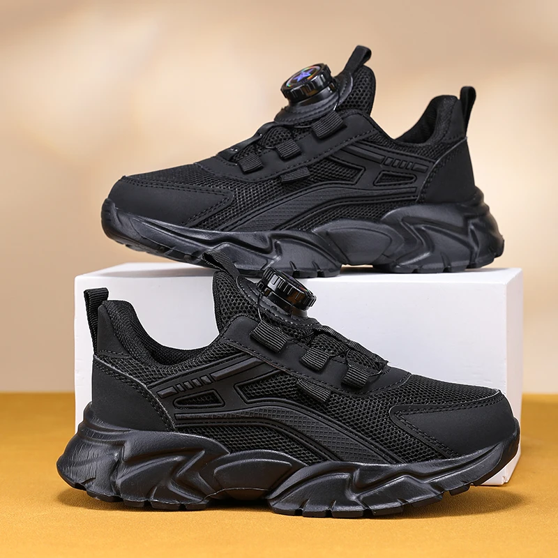 New Children Sports Shoes Boy Sneaker Black Mesh Summer Breathable Kids Casual Shoes Boy Running Tennis Running Sneaker 2