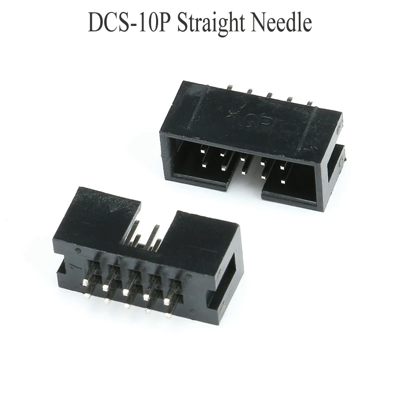 

10PCS DC3 Dip 10Pin Pitch 2.54MM Male Socket Double-Spaced Straight Needle Idc Box Headers Connector